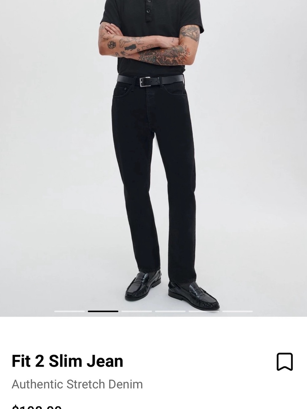 Rag and Bone Fit 2 Slim Jean - Black - men’s size 36x32